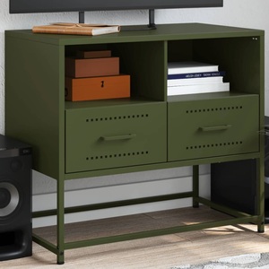 vidaXL, vidaXL TV-Schrank Olivgrün 68x39x60,5 cm Stahl