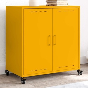 vidaXL, vidaXL Sideboard Senfgelb 68,5x39x72 cm Kaltgewalzter Stahl