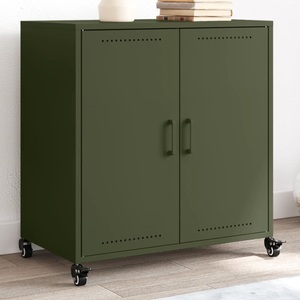 vidaXL, vidaXL Sideboard Olivgrün 68,5x39x72 cm Kaltgewalzter Stahl