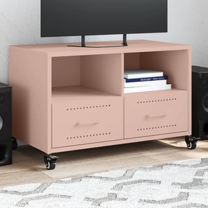 vidaXL, vidaXL TV-Schrank Rosa 68x39x43,5 cm Kaltgewalzter Stahl, vidaXL TV-Schrank Rosa 68x39x43,5 cm Stahl