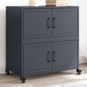 vidaXL, vidaXL Sideboard Anthrazit 68,5x39x72 cm Kaltgewalzter Stahl
