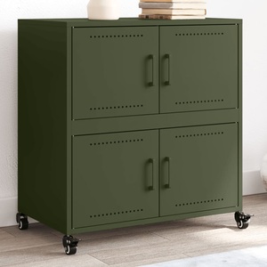 vidaXL, vidaXL Sideboard Olivgrün 68,5x39x72 cm Kaltgewalzter Stahl