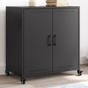 vidaXL, vidaXL Sideboard Schwarz 68,5x39x72 cm Kaltgewalzter Stahl