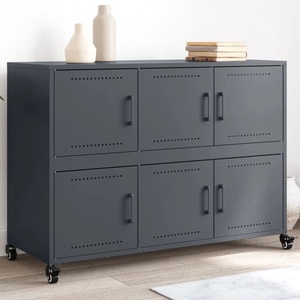 vidaXL, vidaXL Sideboard Anthrazit 100,5x39x72 cm Kaltgewalzter Stahl