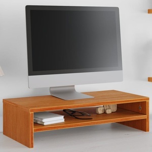 vidaXL, vidaXL Monitorständer Wachsbraun 50x24x13 cm Massivholz Kiefer, vidaXL Monitorständer Wachsbraun 50x24x13 cm Massivholz Kiefer