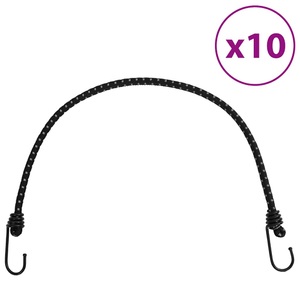 vidaXL, vidaXL Gummiseile Reflektierend mit Haken 10 Stk. 59 cm, vidaXL Gummiseile Reflektierend mit Haken 10 Stk. 59 cm
