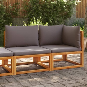 vidaXL, vidaXL Gartensofa mit Kissen 2-Sitzer Massivholz Akazie, vidaXL Gartensofa mit Kissen 2-Sitzer Massivholz Akazie