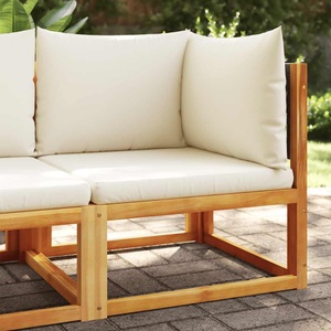 vidaXL, vidaXL Garten-Ecksofa mit Kissen Massivholz Akazie