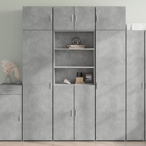 vidaXL, vidaXL Highboard Betongrau 70x42,5x185 cm Holzwerkstoff, vidaXL Highboard Betongrau 70x42,5x185 cm Holzwerkstoff
