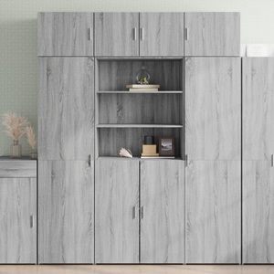 vidaXL, vidaXL Highboard Grau Sonoma 80x42,5x185 cm Holzwerkstoff, vidaXL Highboard Grau Sonoma 80x42,5x185 cm Holzwerkstoff