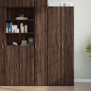 vidaXL, vidaXL Highboard Braun Eichen-Optik 30x42,5x185 cm Holzwerkstoff, vidaXL Highboard Braun Eichen-Optik 30x42,5x185 cm Holzwerkstoff
