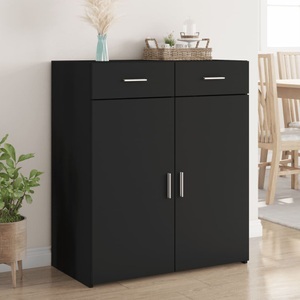 vidaXL, vidaXL Sideboard Schwarz 80x42,5x93 cm Holzwerkstoff