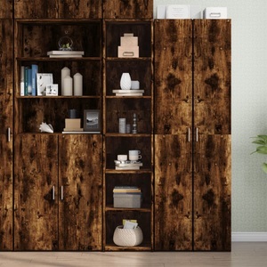 vidaXL, vidaXL Highboard Räuchereiche 40x41x185 cm Holzwerkstoff, vidaXL Highboard Räuchereiche 40x41x185 cm Holzwerkstoff