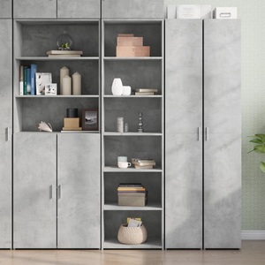 vidaXL, vidaXL Highboard Betongrau 50x41x185 cm Holzwerkstoff, vidaXL Highboard Betongrau 50x41x185 cm Holzwerkstoff
