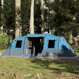 vidaXL, vidaXL Tunnel-Familienzelt 6 Personen Blau Wasserfest, vidaXL Tunnel-Familienzelt 6 Personen Blau Wasserdicht