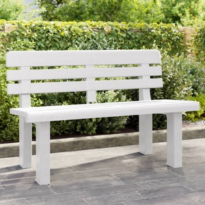 vidaXL, vidaXL Gartenbank Weiß 110x52x71 cm Polypropylen