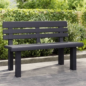 vidaXL, vidaXL Gartenbank Anthrazit 110x52x71 cm Polypropylen