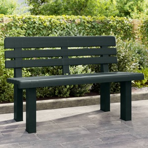 vidaXL, vidaXL Gartenbank Grün 110x52x71 cm Polypropylen