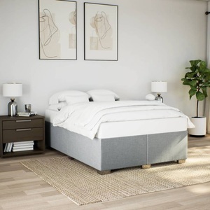 vidaXL, vidaXL Bettgestell Hellgrau 140x200 cm Stoff