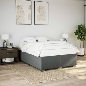 vidaXL, vidaXL Bettgestell Dunkelgrau 140x200 cm Stoff