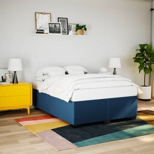 vidaXL, vidaXL Bettgestell Blau 140x200 cm Stoff