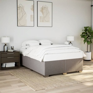 vidaXL, vidaXL Bettgestell Taupe 160x200 cm Stoff, vidaXL Bettgestell ohne Matratze Taupe 160x200 cm Stoff