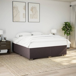 vidaXL, vidaXL Bettgestell Dunkelbraun 180x200 cm Stoff