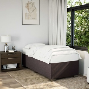 vidaXL, vidaXL Bettgestell Dunkelbraun 90x200 cm Stoff