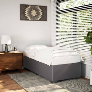 vidaXL, vidaXL Bettgestell Grau 90x200 cm Kunstleder, vidaXL Bettgestell Grau 90x200 cm Kunstleder