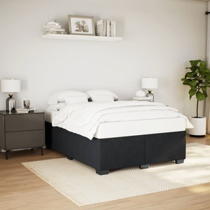 vidaXL, vidaXL Bettgestell Schwarz 140x200 cm Samt