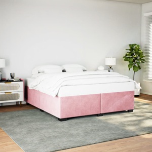 vidaXL, vidaXL Bettgestell Rosa 180x200 cm Samt