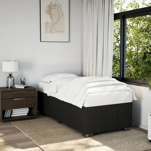 vidaXL, vidaXL Bettgestell Schwarz 90x200 cm Stoff, vidaXL Bettgestell Schwarz 90x200 cm Stoff