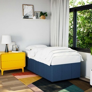 vidaXL, vidaXL Bettgestell Blau 90x200 cm Stoff, vidaXL Bettgestell Blau 90x200 cm Stoff