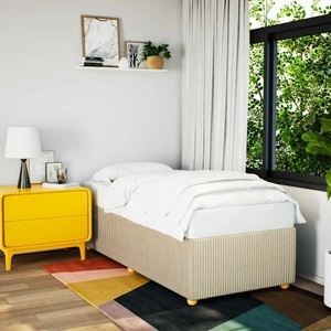 vidaXL, vidaXL Bettgestell Creme 90x200 cm Stoff