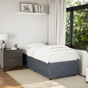 vidaXL, vidaXL Bettgestell Dunkelgrau 90x200 cm Samt