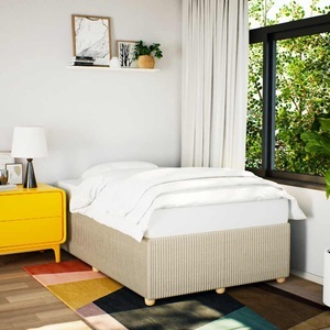 vidaXL, vidaXL Bettgestell Creme 120x190 cm Stoff