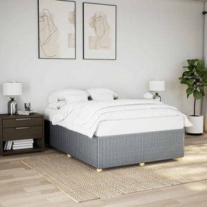 vidaXL, vidaXL Bettgestell ohne Matratze Hellgrau 140x200 cm Stoff, vidaXL Bettgestell ohne Matratze Hellgrau 140x200 cm Stoff