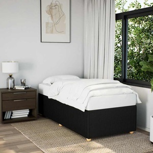 vidaXL, vidaXL Bettgestell Schwarz Stoff, vidaXL Bettgestell Schwarz Stoff
