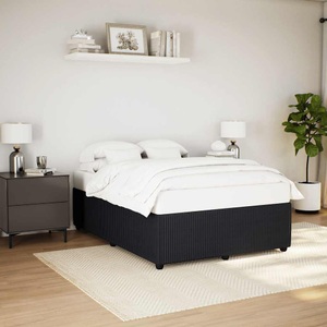 vidaXL, vidaXL Bettgestell Schwarz 160x200 cm Samt, vidaXL Bettgestell ohne Matratze Schwarz 160x200 cm Samt