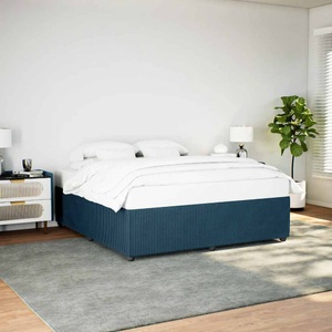 vidaXL, vidaXL Bettgestell Blau 180x200 cm Samt