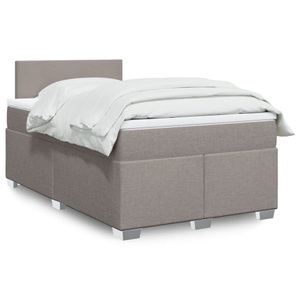 vidaXL, vidaXL Boxspringbett mit Matratze Taupe 120x200 cm Stoff