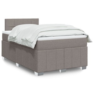 vidaXL, vidaXL Boxspringbett mit Matratze Taupe 120x200 cm Stoff, vidaXL Boxspringbett mit Matratze Taupe 120x200 cm Stoff
