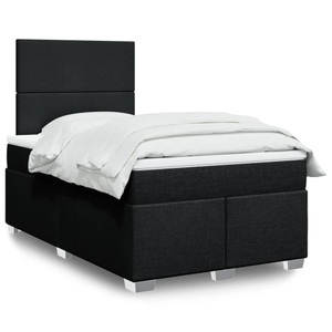 vidaXL, vidaXL Boxspringbett mit Matratze Schwarz 120x200 cm Stoff, vidaXL Boxspringbett mit Matratze Schwarz 120x200 cm Stoff