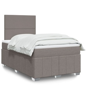 vidaXL, vidaXL Boxspringbett mit Matratze Taupe 120x200 cm Stoff, vidaXL Boxspringbett mit Matratze Taupe 120x200 cm Stoff