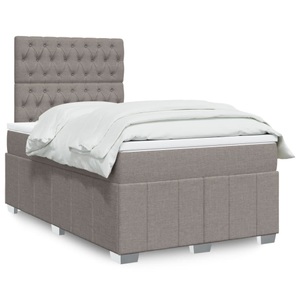 vidaXL, vidaXL Boxspringbett mit Matratze Taupe 120x200 cm Stoff, vidaXL Boxspringbett mit Matratze Taupe 120x200 cm Stoff