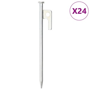 vidaXL, vidaXL Zeltheringe 24 Stk. 20 cm 9 mm Verzinkter Stahl, vidaXL Zeltheringe 24 Stk. 20 cm 9 mm Verzinkter Stahl