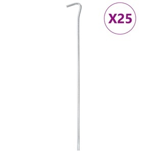 vidaXL, vidaXL Zeltheringe 25 Stk. 30 cm Ø5 mm Verzinkter Stahl, vidaXL Zeltheringe 25 Stk. 30 cm Ø5 mm Verzinkter Stahl