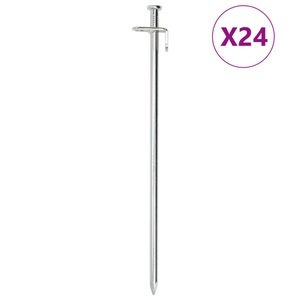 vidaXL, vidaXL Zeltheringe 24 Stk. 30 cm 8 mm Verzinkter Stahl, vidaXL Zeltheringe 24 Stk. 30 cm 8 mm Verzinkter Stahl