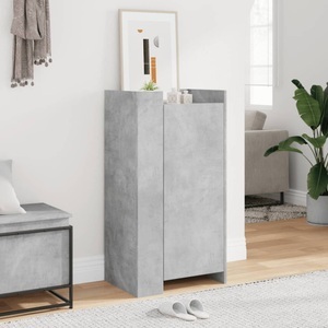 vidaXL, vidaXL Schuhschrank Betongrau 52x37,5x100 cm Holzwerkstoff