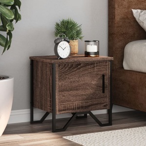vidaXL, vidaXL Nachttisch Braun Eichen-Optik 40x30x40 cm Holzwerkstoff, vidaXL Nachttisch Braun Eichen-Optik 40x30x40 cm Holzwerkstoff